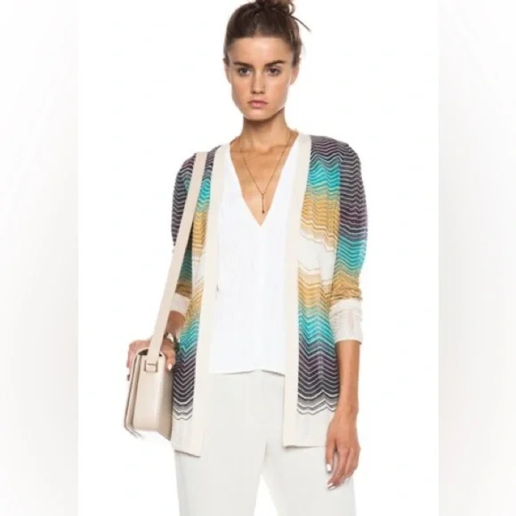 Missoni chevron stripe cardigan sweater